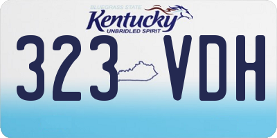 KY license plate 323VDH