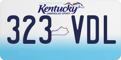 KY license plate 323VDL