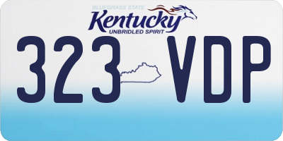 KY license plate 323VDP