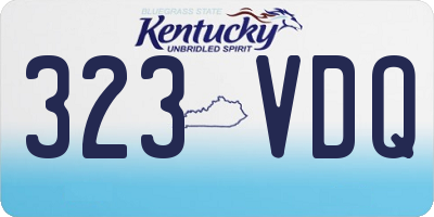 KY license plate 323VDQ