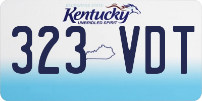 KY license plate 323VDT