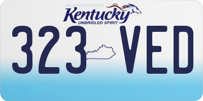 KY license plate 323VED
