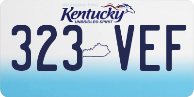 KY license plate 323VEF
