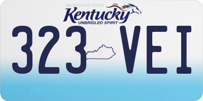 KY license plate 323VEI