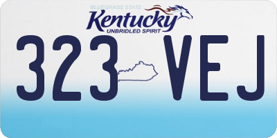 KY license plate 323VEJ