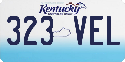 KY license plate 323VEL