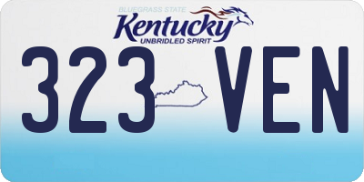 KY license plate 323VEN