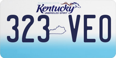 KY license plate 323VEO