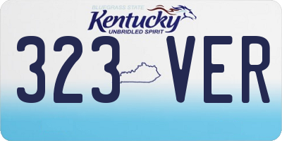 KY license plate 323VER