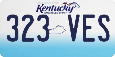 KY license plate 323VES