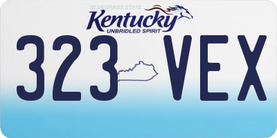 KY license plate 323VEX