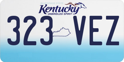 KY license plate 323VEZ