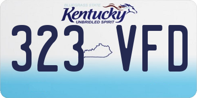 KY license plate 323VFD