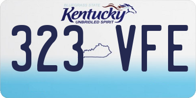 KY license plate 323VFE