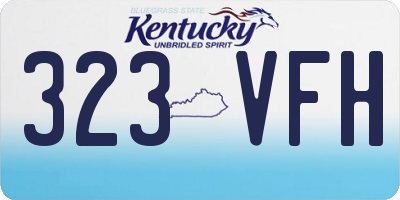 KY license plate 323VFH