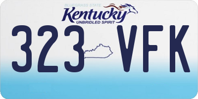 KY license plate 323VFK