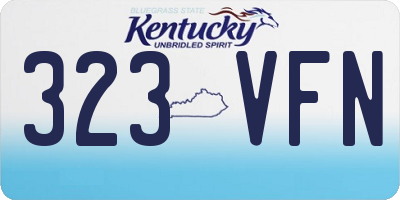 KY license plate 323VFN