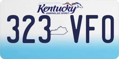 KY license plate 323VFO