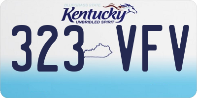 KY license plate 323VFV