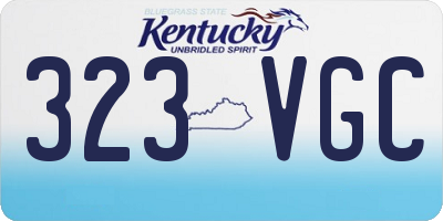 KY license plate 323VGC