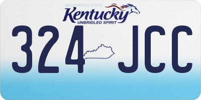 KY license plate 324JCC