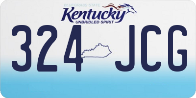 KY license plate 324JCG