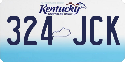 KY license plate 324JCK