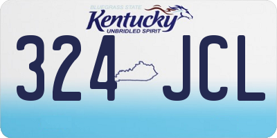 KY license plate 324JCL