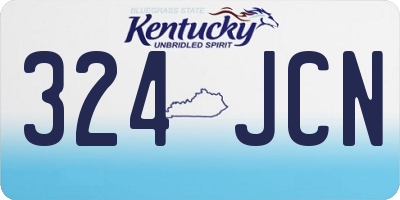 KY license plate 324JCN