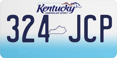 KY license plate 324JCP