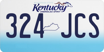 KY license plate 324JCS