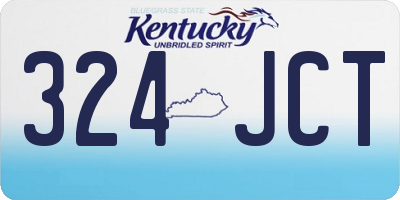 KY license plate 324JCT