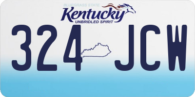 KY license plate 324JCW