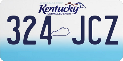 KY license plate 324JCZ