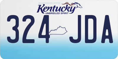KY license plate 324JDA