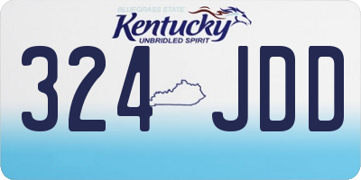 KY license plate 324JDD