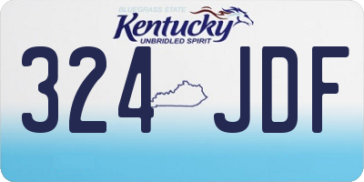 KY license plate 324JDF