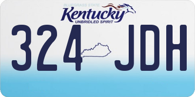 KY license plate 324JDH