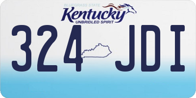 KY license plate 324JDI