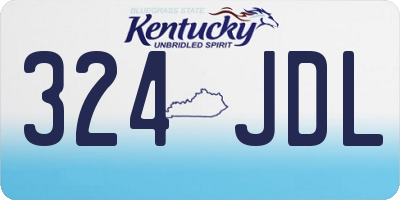 KY license plate 324JDL