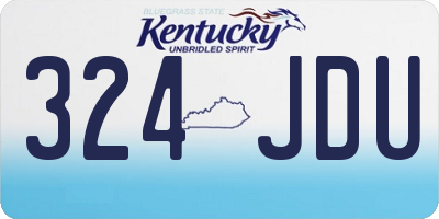 KY license plate 324JDU