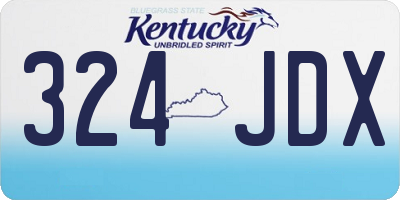 KY license plate 324JDX