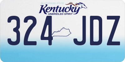 KY license plate 324JDZ