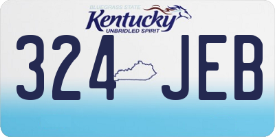 KY license plate 324JEB