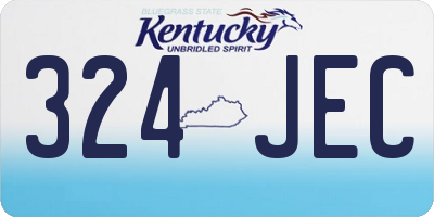 KY license plate 324JEC