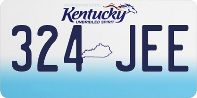 KY license plate 324JEE