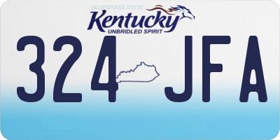 KY license plate 324JFA