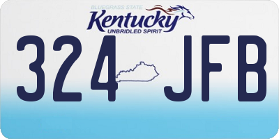 KY license plate 324JFB