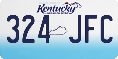 KY license plate 324JFC