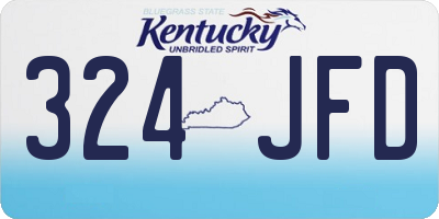 KY license plate 324JFD